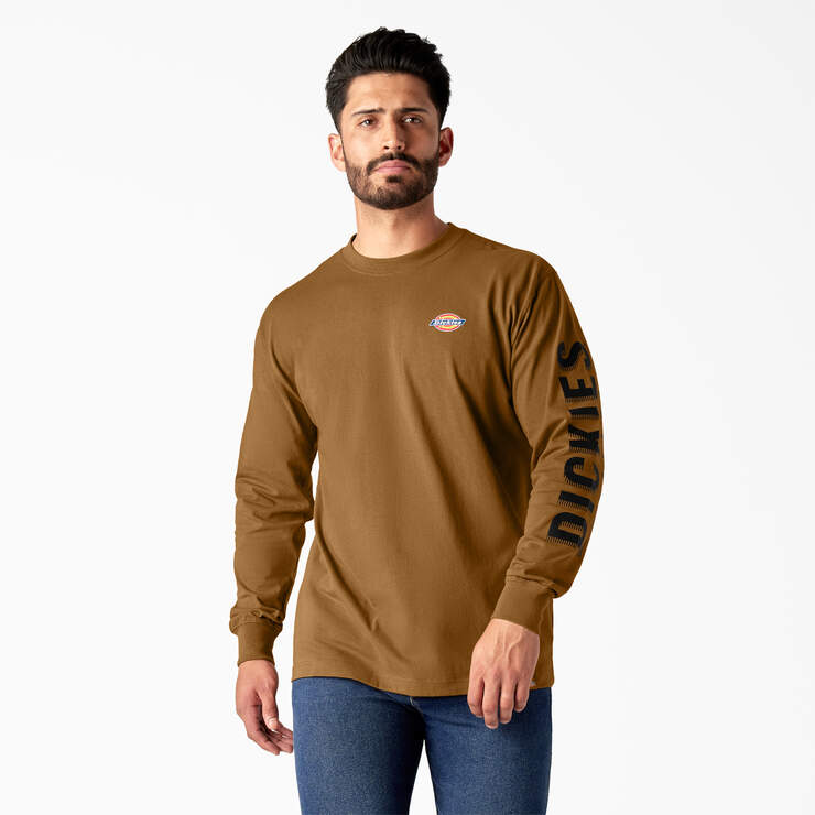 Long Sleeve Workwear Graphic T-Shirt - Brown Duck (BD) image number 1