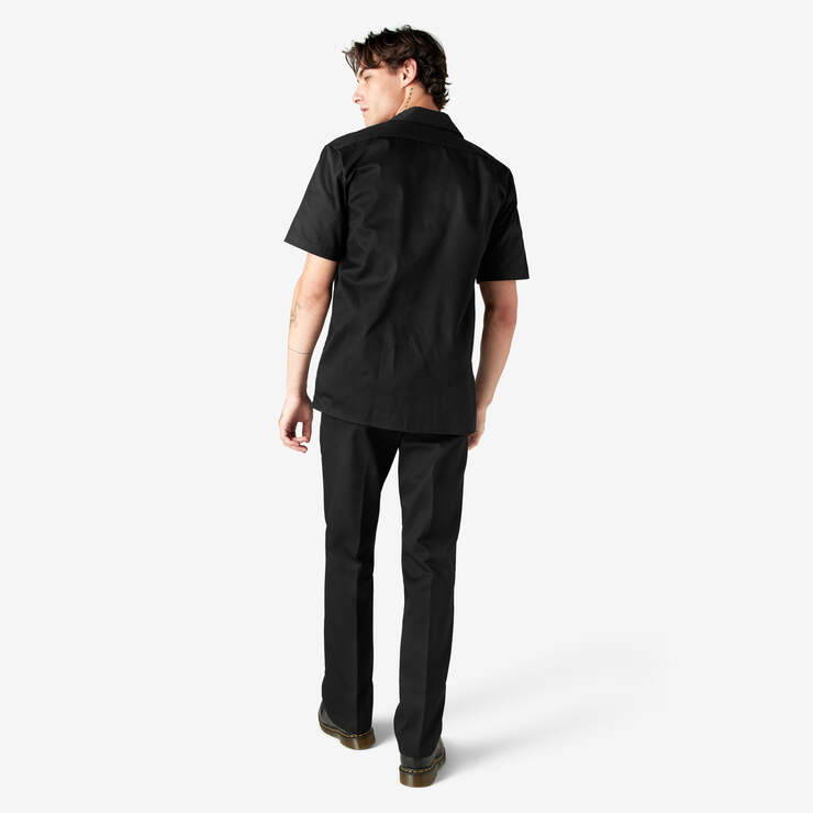 Short Sleeve Work Shirt - Black (BK) image number 10
