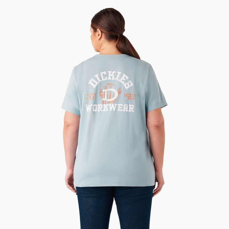 Women&#39;s Plus Heavyweight Workwear Graphic T-Shirt - Dockside Blue &#40;DU1&#41;