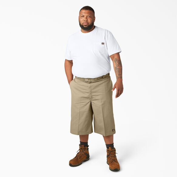 Loose Fit Multi-Use Pocket Work Shorts, 15&quot; - Khaki &#40;KH&#41;