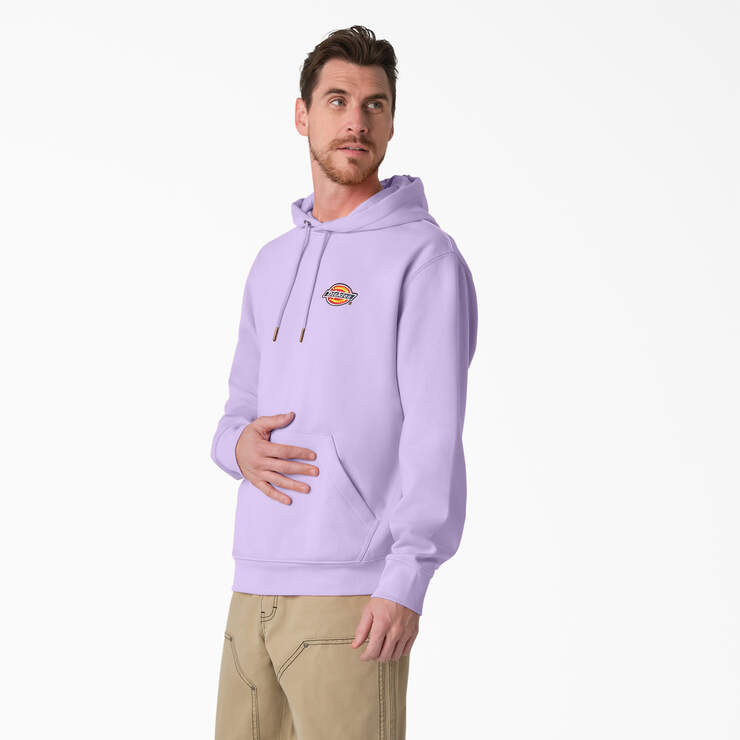 Fleece Embroidered Chest Logo Hoodie - Purple Rose (UR2) image number 3