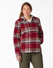 Women&rsquo;s Plus Flannel Hooded Shirt Jacket - Aged Brick Plaid &#40;YP2&#41;