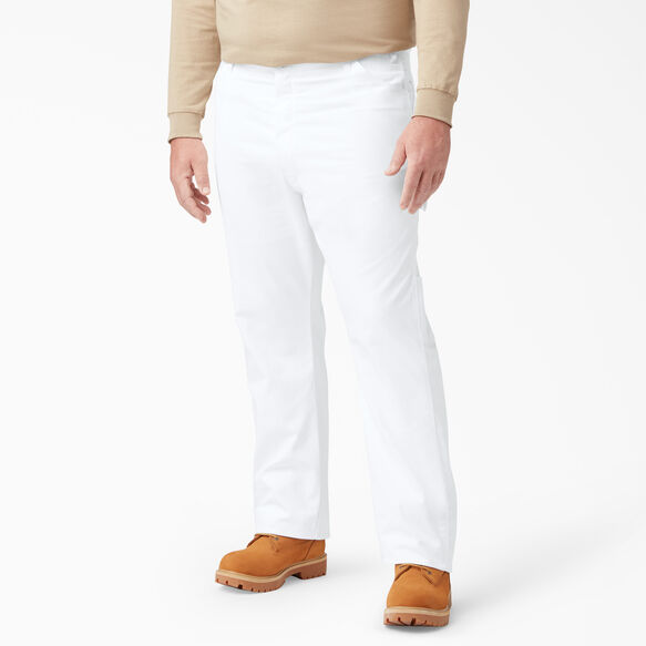 Relaxed Fit Straight Leg Painter&#39;s Pants - White &#40;WH&#41;