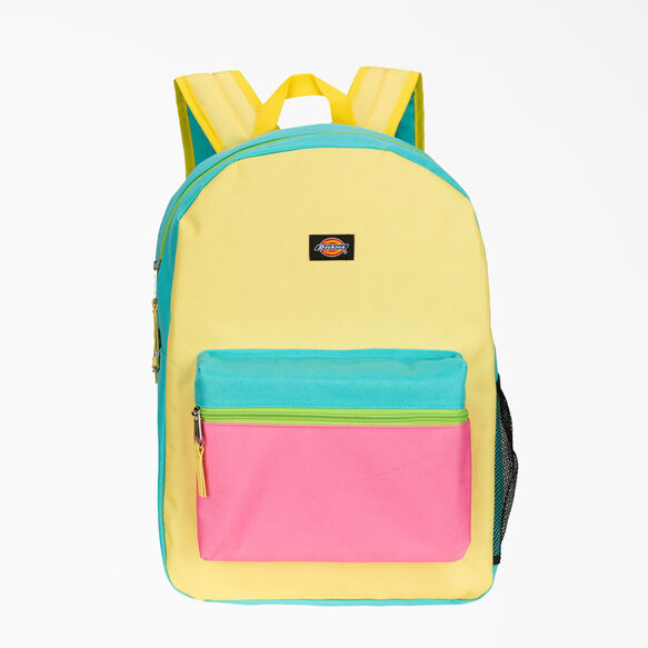 Pink Colorblock Student Backpack - Lemon Yellow &#40;LE&#41;