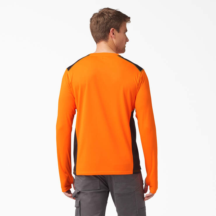 Temp-iQ® 365 Long Sleeve Pocket T-Shirt - Neon Orange (NA) image number 2
