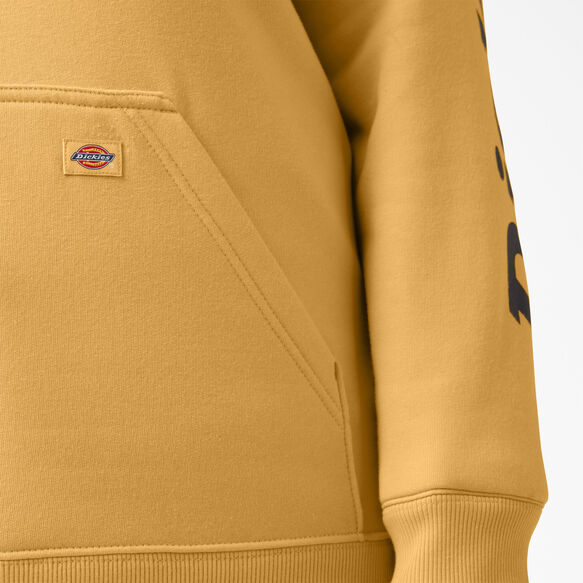 Women&#39;s Plus Heavyweight Logo Sleeve Hoodie - Orange Glow &#40;OG3&#41;