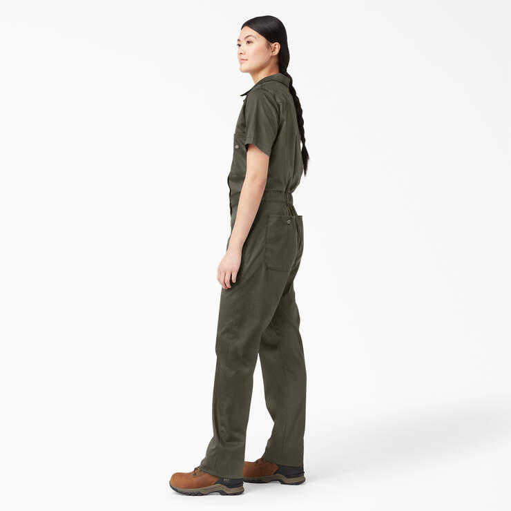 Women's FLEX Cooling Short Sleeve Coveralls - Moss Green (MS) image number 3