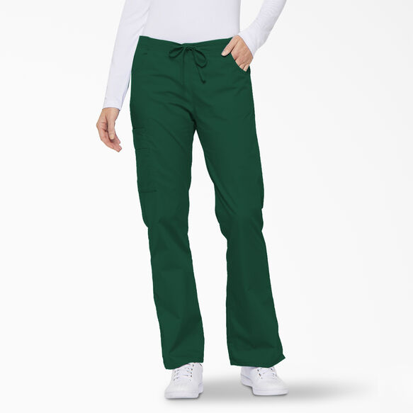 Women&#39;s EDS Signature Flare Leg Cargo Scrub Pants - Hunter Green &#40;HTR&#41;