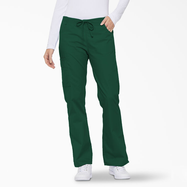 Women&#39;s EDS Signature Flare Leg Cargo Scrub Pants - Hunter Green &#40;HTR&#41;