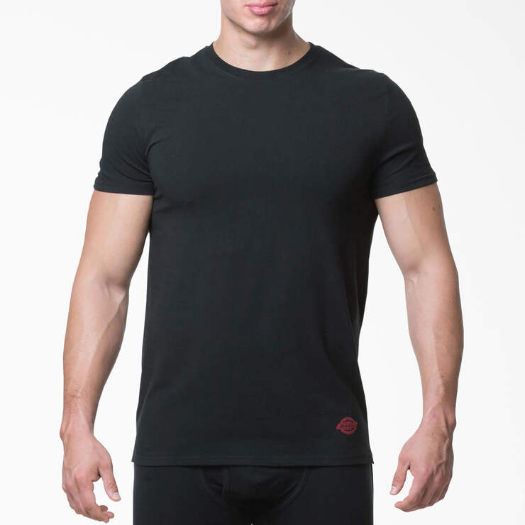 Short Sleeve Undershirts, 2-Pack, Gray/Black - Gray/Black (GRBK) image number 2