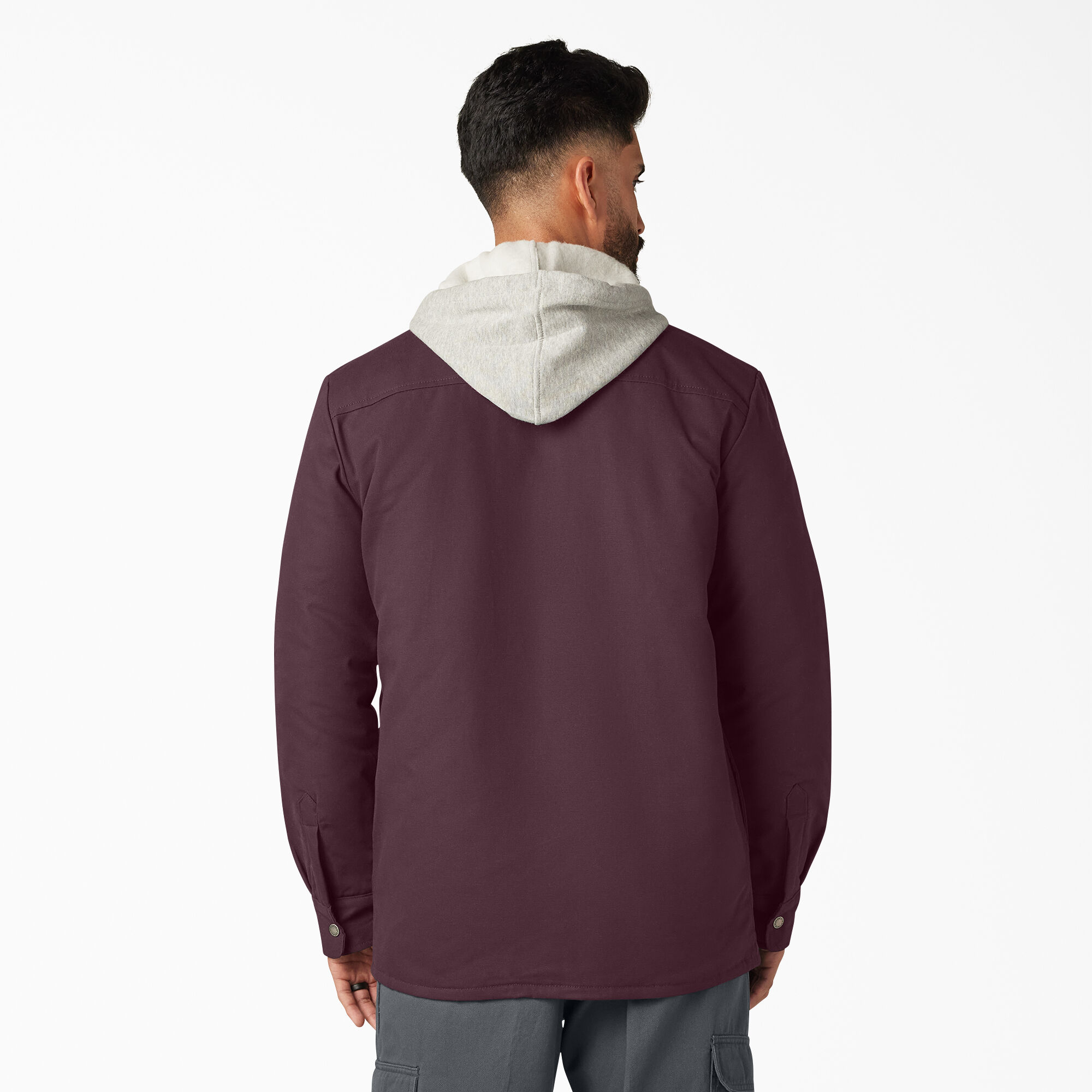 Men's Duck Hooded Shirt Jacket - Dickies US Men's Duck Hooded Shirt Jacket - Dickies US