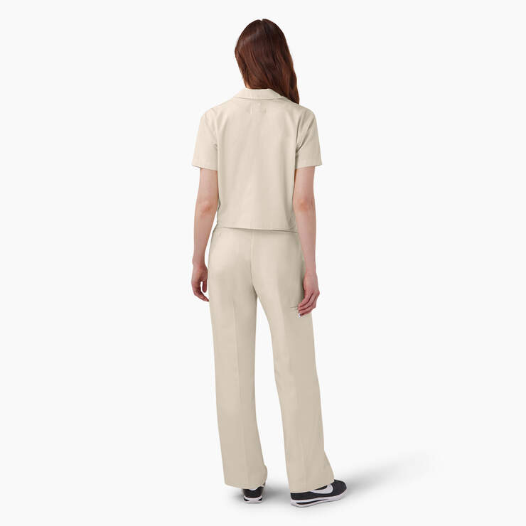 Women's Cropped Work Shirt - Stone Whitecap Gray (SN9) image number 6