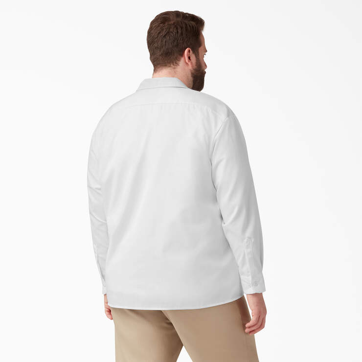 Long Sleeve Work Shirt - White (WH) image number 6