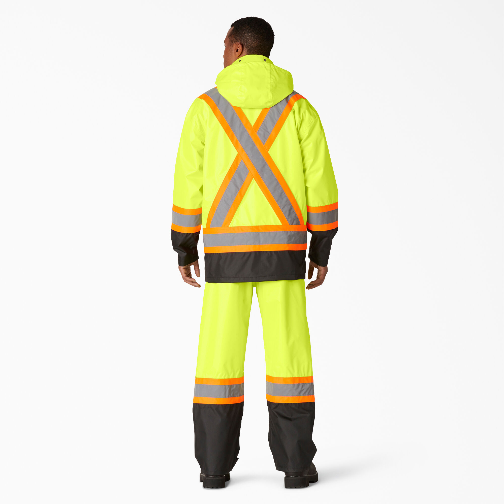 Hi Vis 2 Piece Safety Rain Suit
