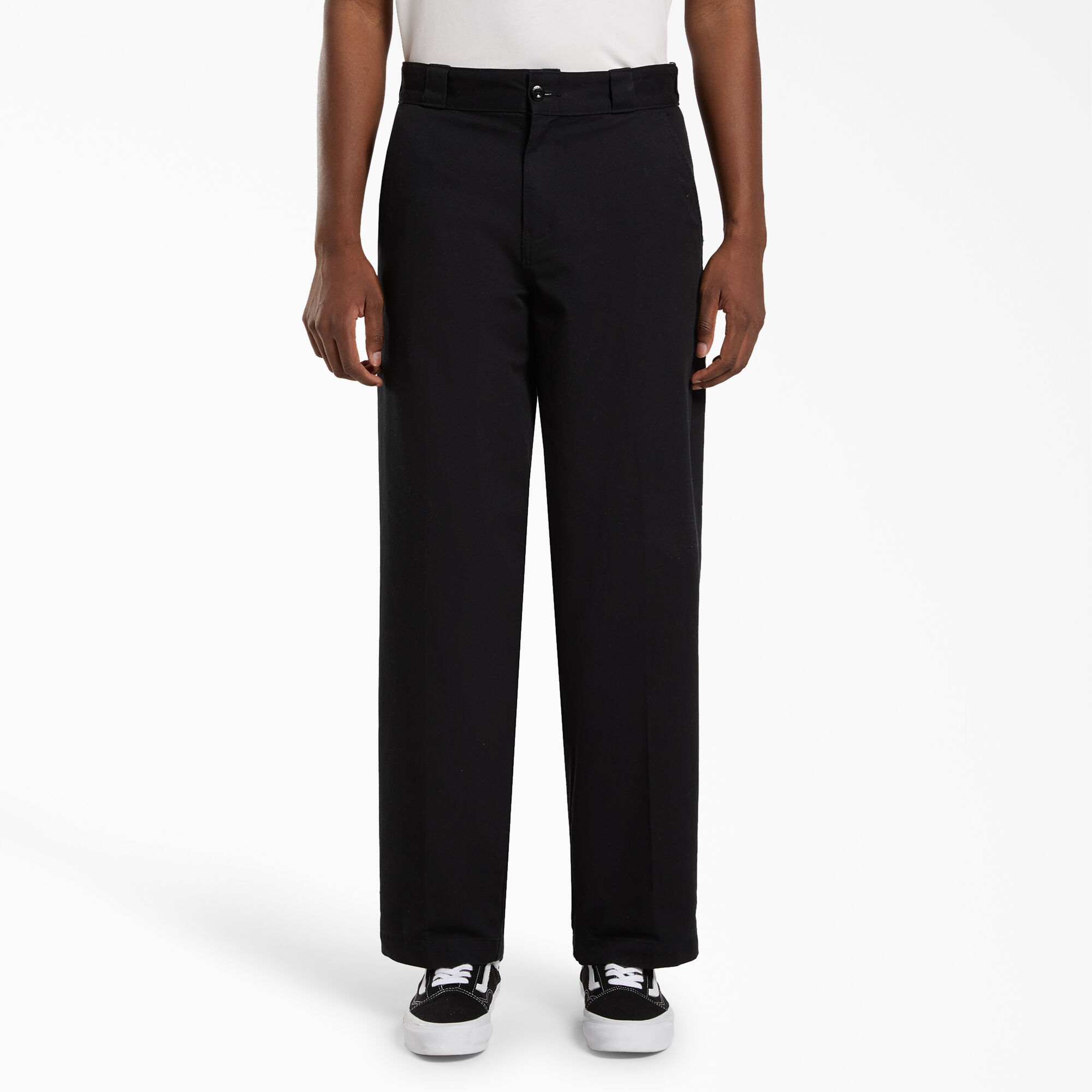 atmos×Dickes WORK EASY PANTS BLACK Dickies Loose Fit Black Double Knee Work Pants | Zumiez