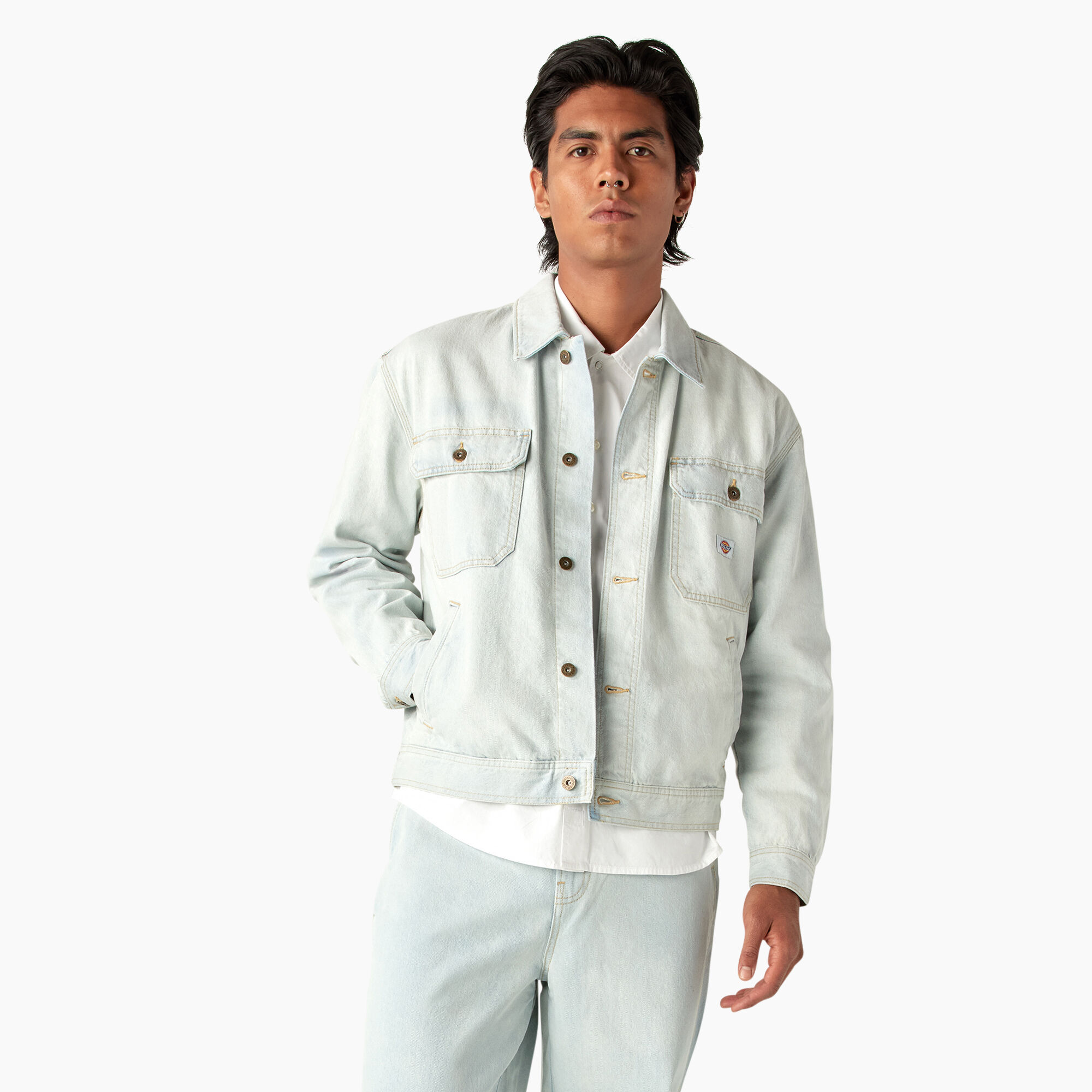 Dickies men's denim jacket sales