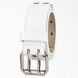 Women&#39;s Double Grommet Leather Belt - White &#40;WH&#41;