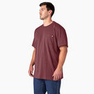 Heavyweight Heathered Short Sleeve Pocket T-Shirt - Burgundy &#40;BYD&#41;