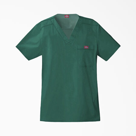 Men&#39;s Gen Flex V-Neck Scrub Top - Hunter Green &#40;HTR&#41;