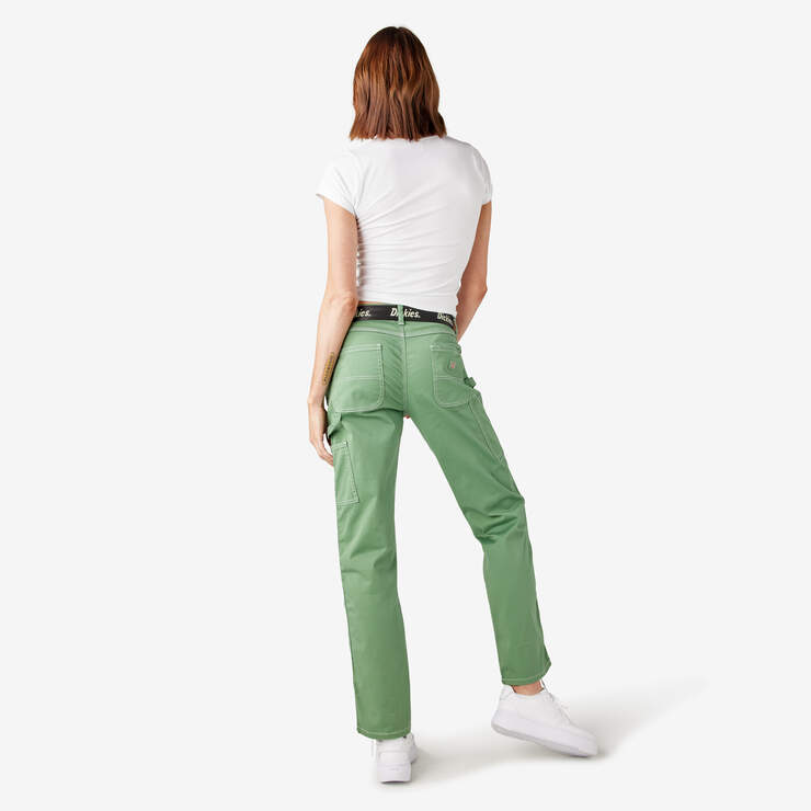 Women's Relaxed Fit Carpenter Pants - Dark Ivy (D2I) image number 6