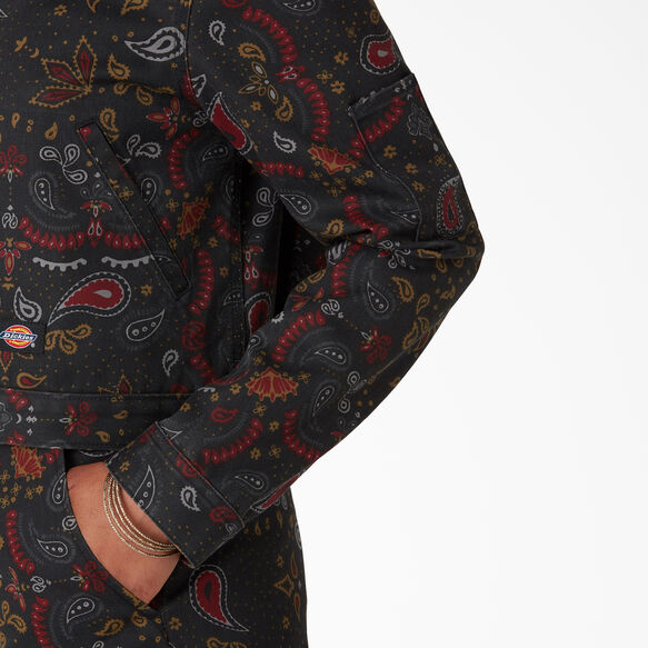 Women&rsquo;s Reworked Eisenhower Jacket - Rinsed Black Bandana &#40;R1B&#41;