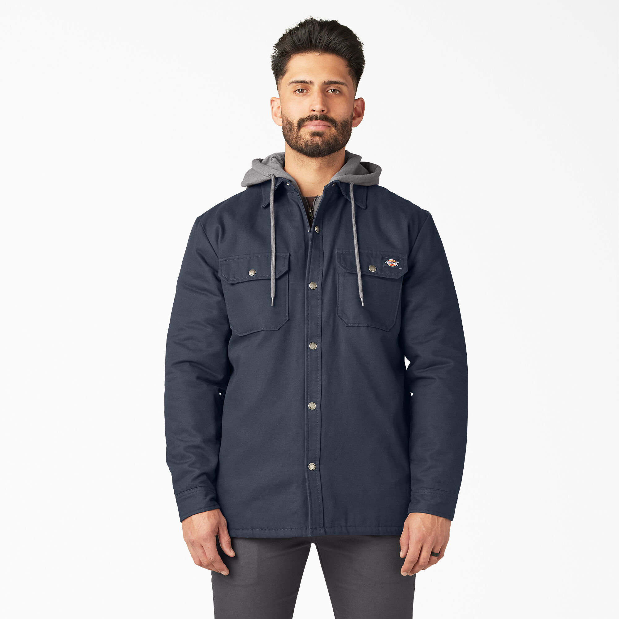 Dickies canvas hooded shirt jacket clearance