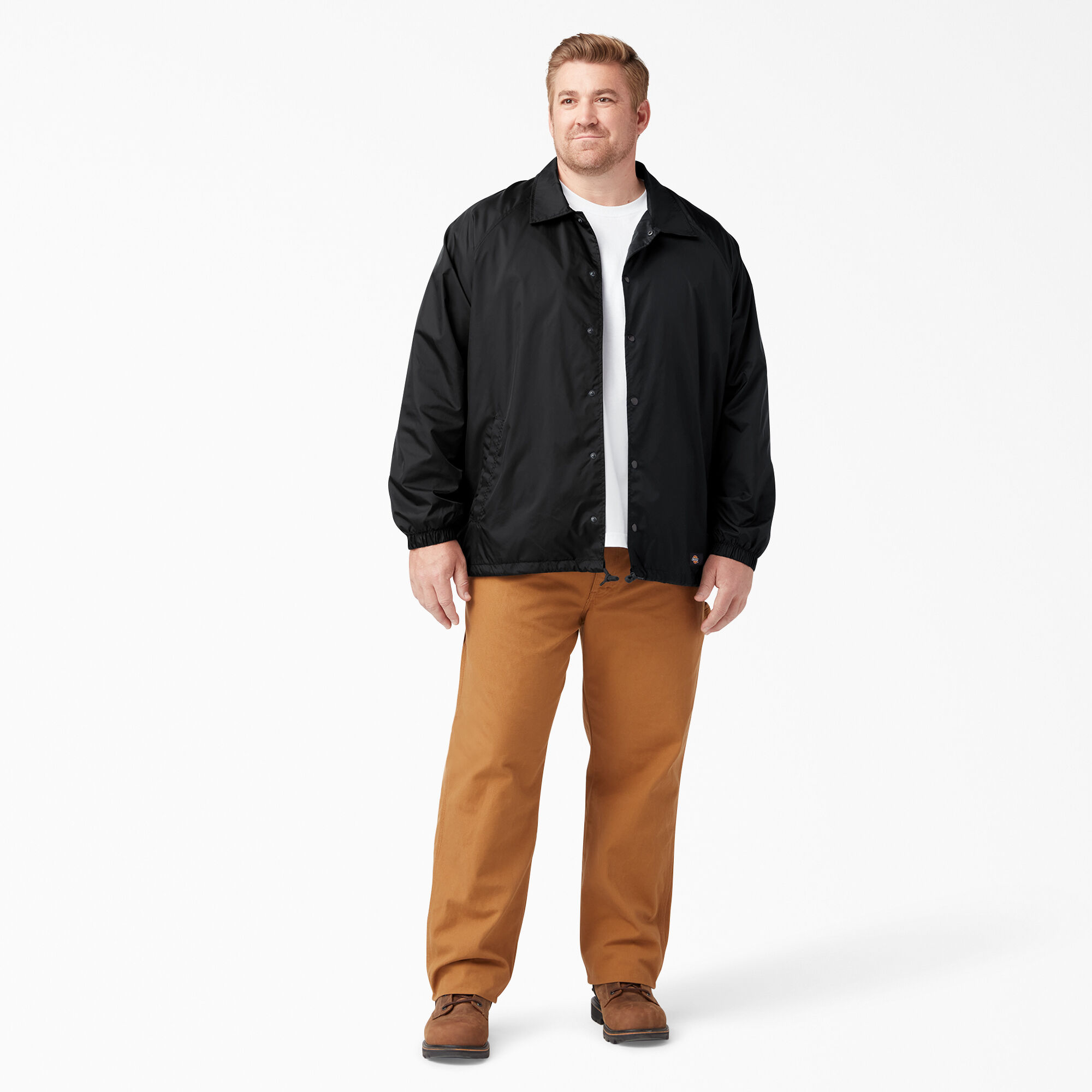 Snap Front Nylon Jacket for Men Dickies Dickies US