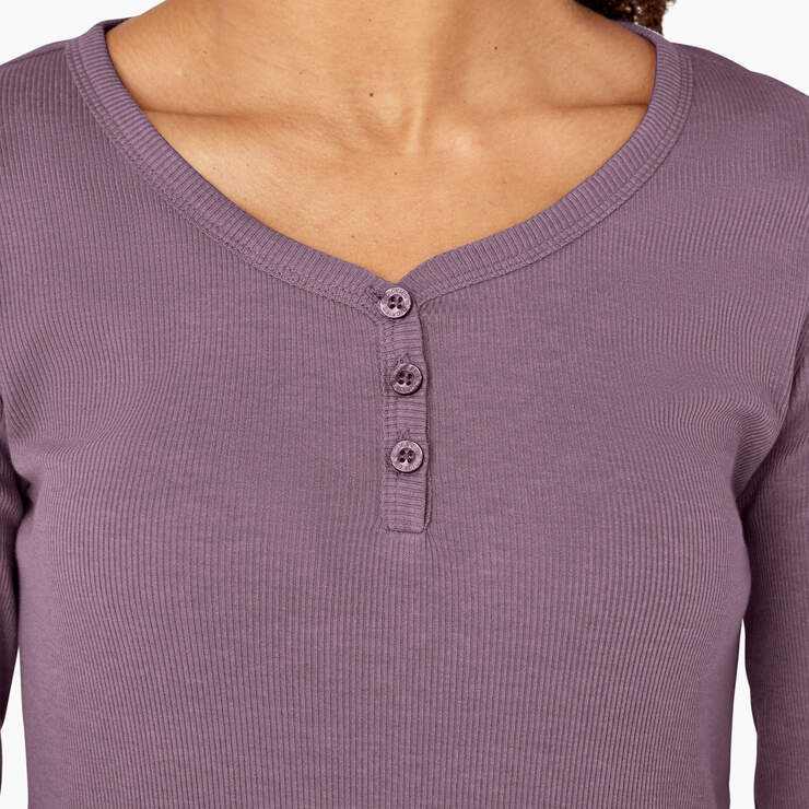 Women's Henley Long Sleeve Shirt - Grapeade (GSD) image number 7