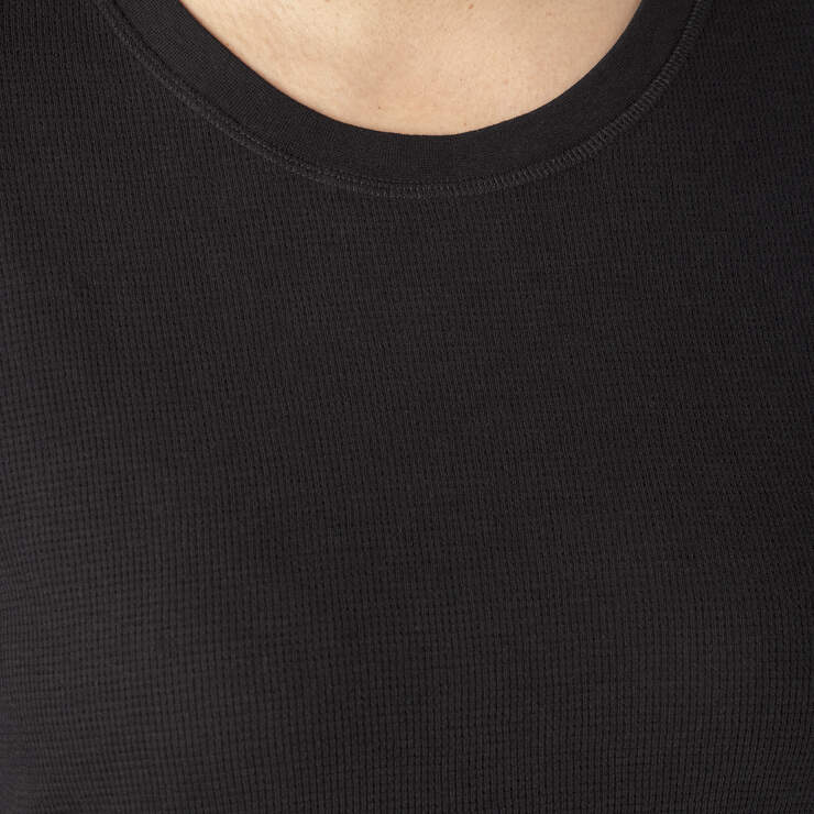 Women's Plus Long Sleeve Thermal Shirt - Black (KBK) image number 8