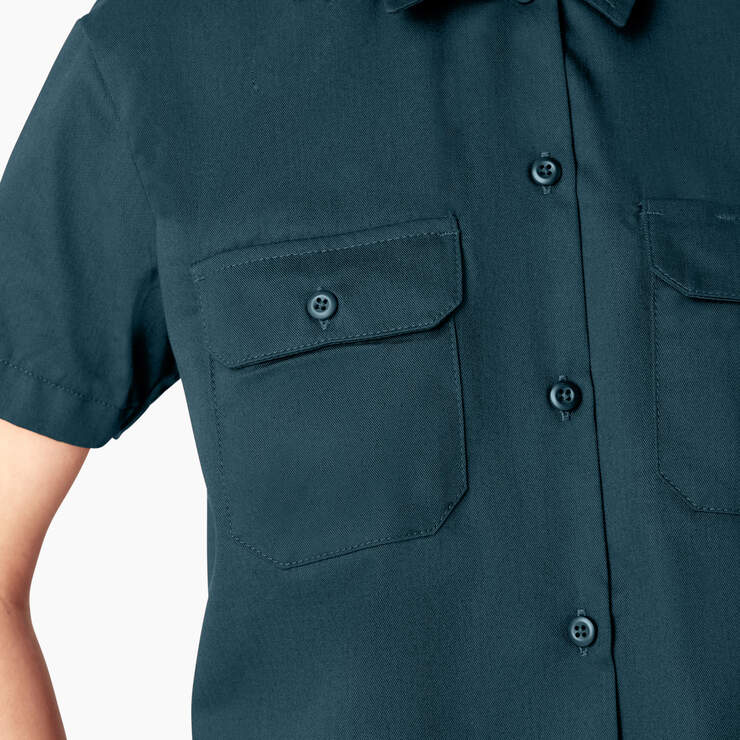 Women's Cropped Work Shirt - Reflecting Pond (YT9) image number 6