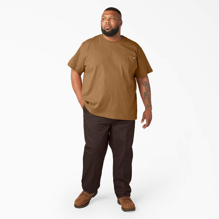 Heavyweight Short Sleeve Pocket T-Shirt - Brown Duck (BD) image number 9