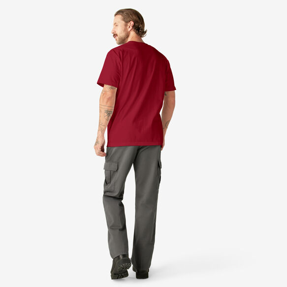 Heavyweight Short Sleeve Pocket T-Shirt - English Red &#40;ER&#41;