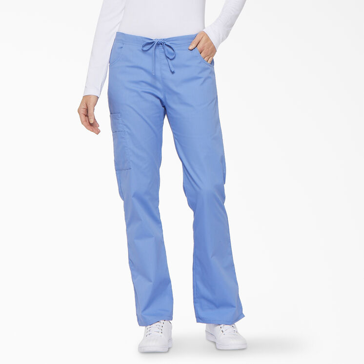 Women&#39;s EDS Signature Flare Leg Cargo Scrub Pants - Ceil Blue &#40;CBL&#41;
