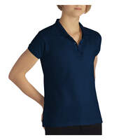 Girls' Short Sleeve Interlock Polo Shirt - Dark Navy (DN)