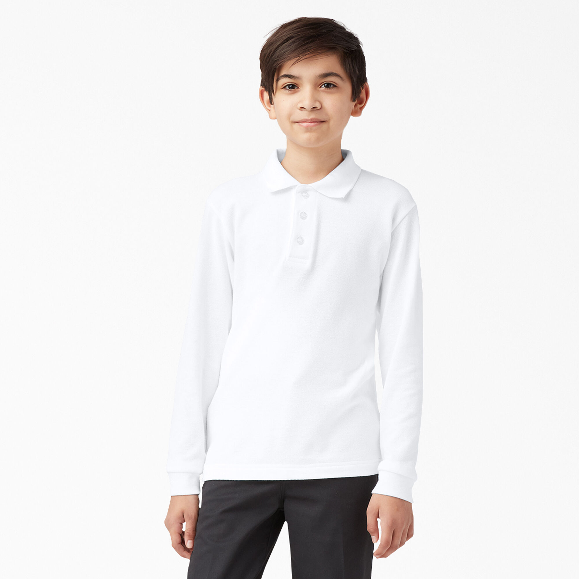 Long sleeve white sales polo shirt kids