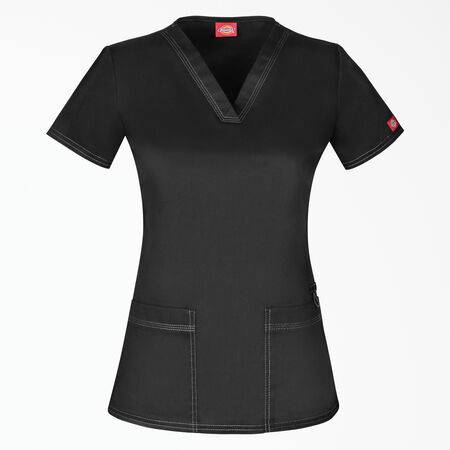 Women&#39;s Gen Flex V-Neck Scrub Top - Black &#40;BLK&#41;