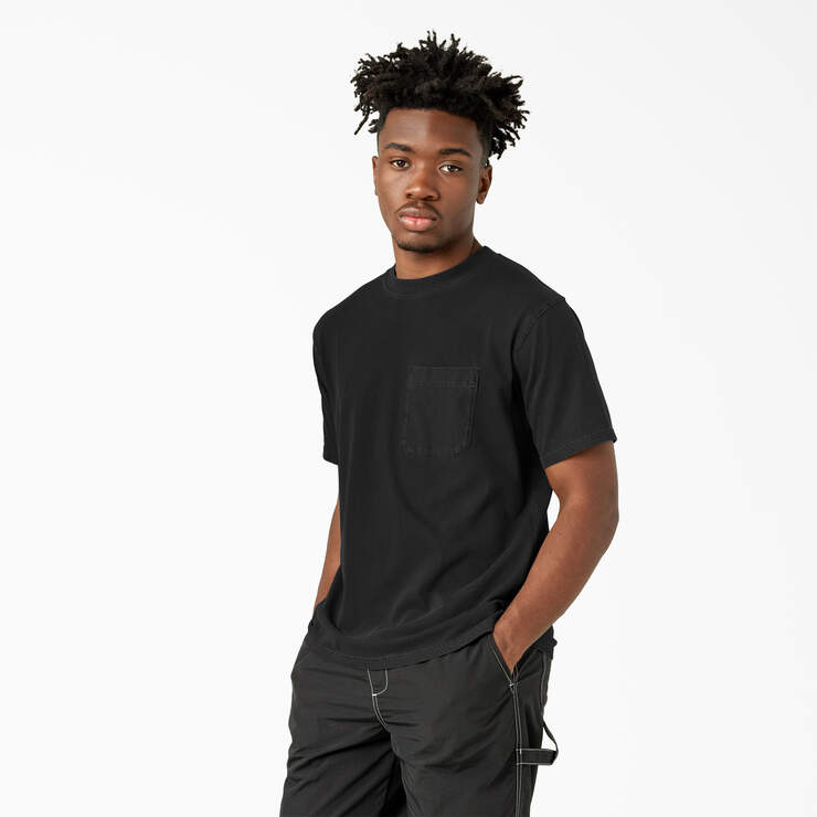 Dickies Premium Collection Pocket T-Shirt - Black Pigment Wash (BWG) image number 3
