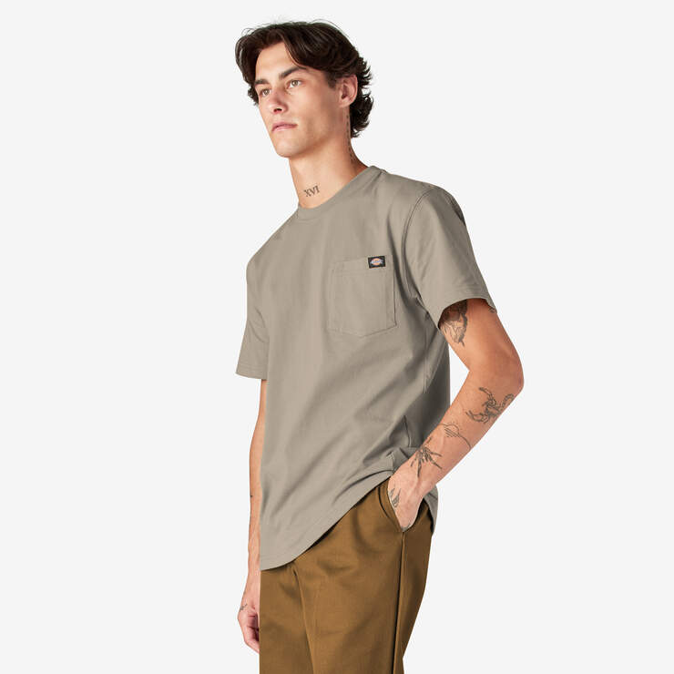 Heavyweight Short Sleeve Pocket T-Shirt - Desert Sand (DS) image number 3