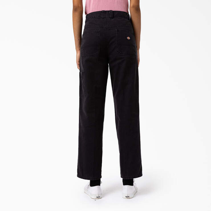 Women's Regular Fit Duck Pants - Stonewashed Black (SBK) image number 2