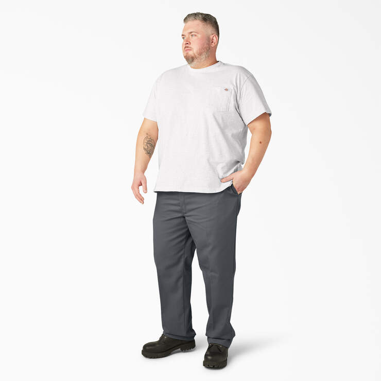 Heavyweight Short Sleeve Pocket T-Shirt - Ash Gray (AG) image number 9