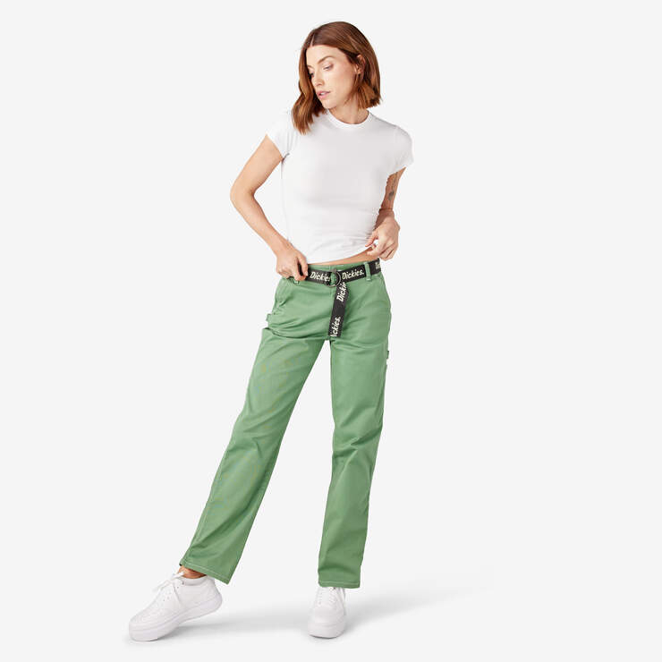 Women's Relaxed Fit Carpenter Pants - Dark Ivy (D2I) image number 5