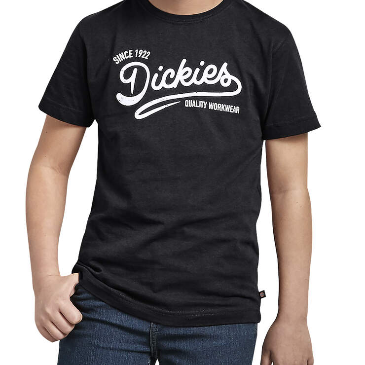 Kids' Dickies Cursive Script Graphic T-Shirt - Black (ATB) image number 1