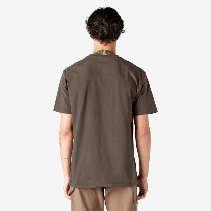 Heavyweight Short Sleeve Pocket T-Shirt - Chocolate Brown (CB) image number 2