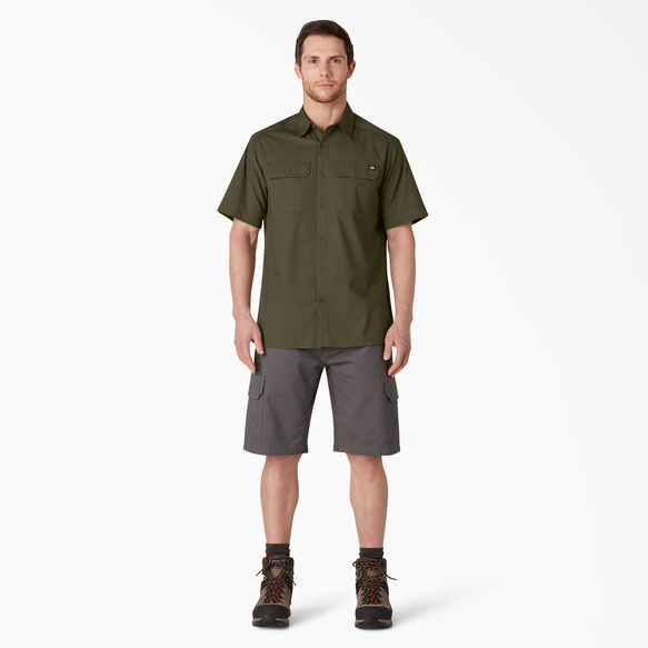 Short Sleeve Ripstop Work Shirt - Rinsed Military Green &#40;RML&#41;