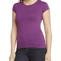 Dickies Girl Juniors' Short Sleeve Crew Neck T-Shirt - Purple (PR)