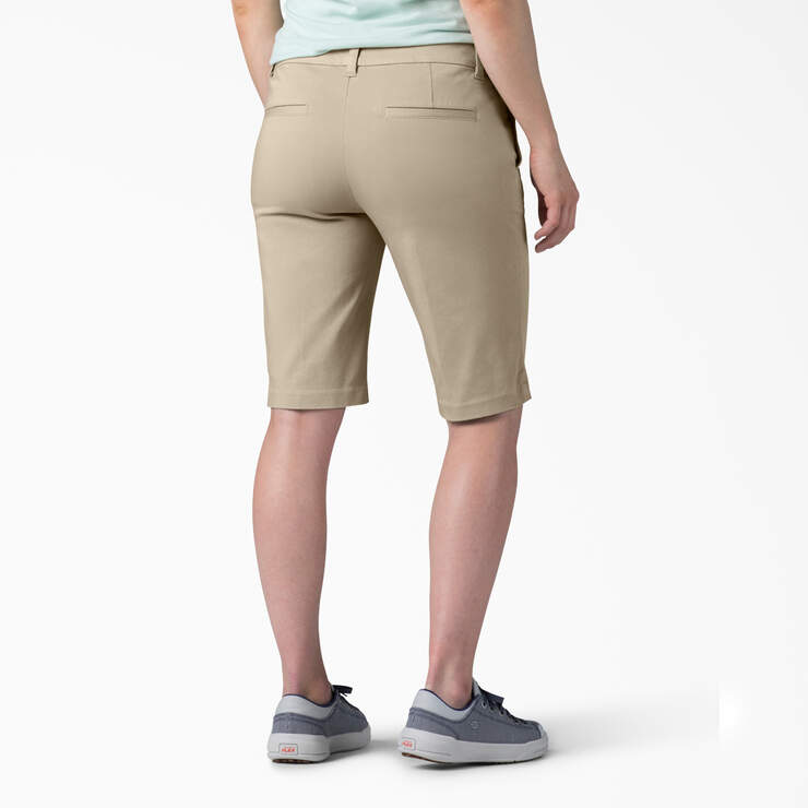 Women's Perfect Shape Straight Fit Bermuda Shorts, 11" - Rinsed Oxford Stone (RDG2) image number 2