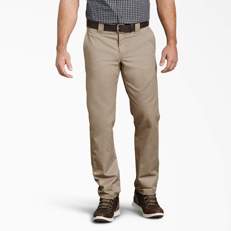 Slim Fit Tapered Leg Multi-Use Pocket Work Pants - Desert Sand (DS) image number 1