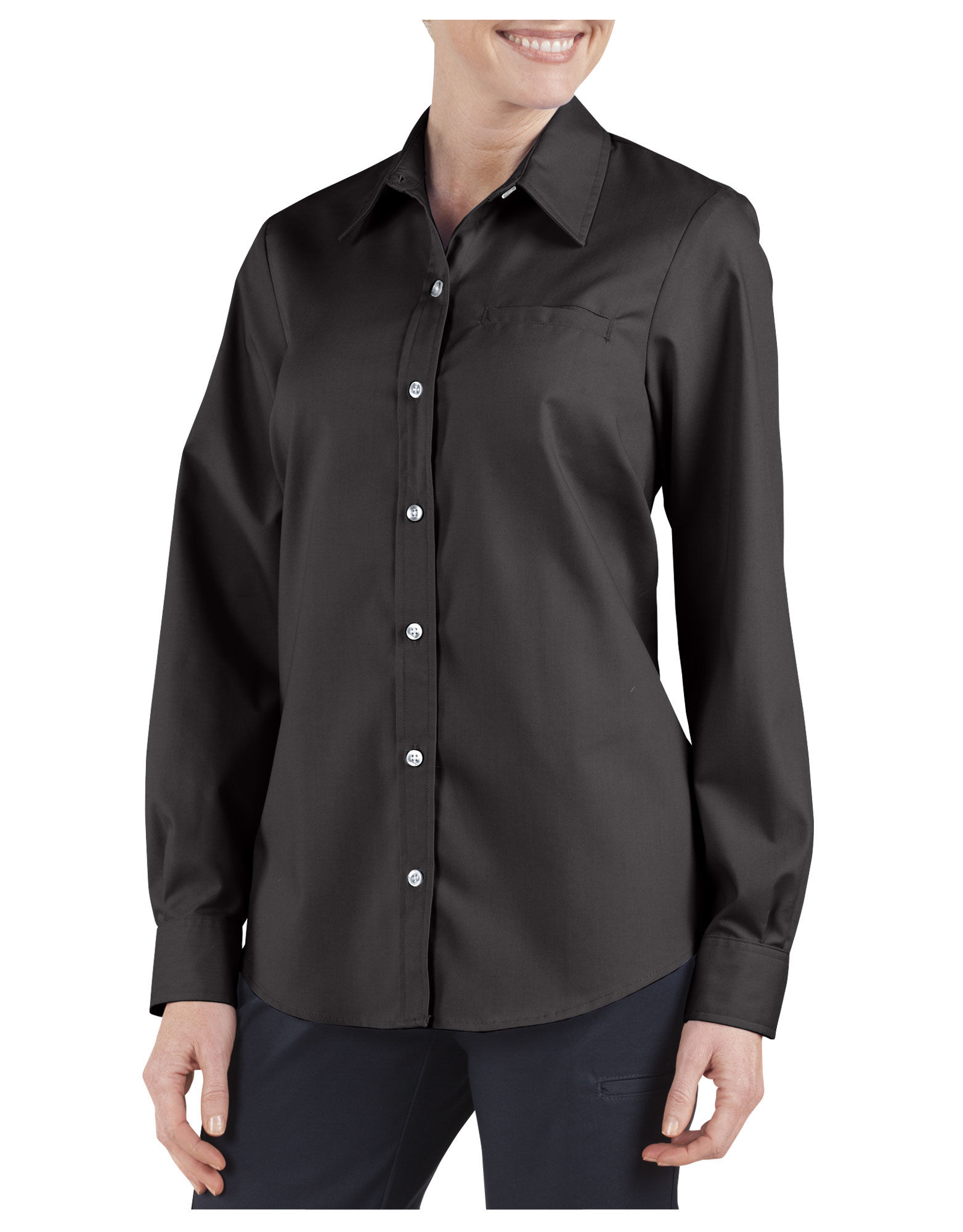 black long sleeve formal shirt womens