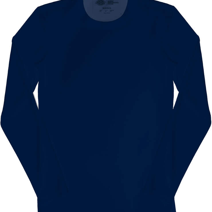 Men's Performance Long Sleeve Crew Neck Scrub T-Shirt - Navy Blue (NVY) image number 1