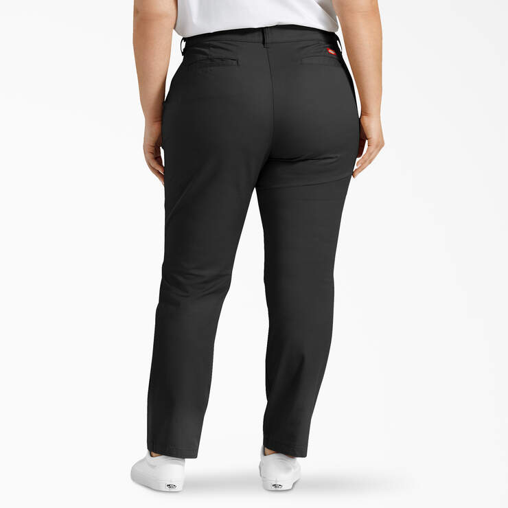 Women's Plus Straight Fit Pants - Rinsed Black (RBK) image number 2